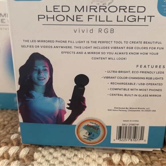 NEW LED MIRRORED PHONE LIGHT - Picture 2 of 2